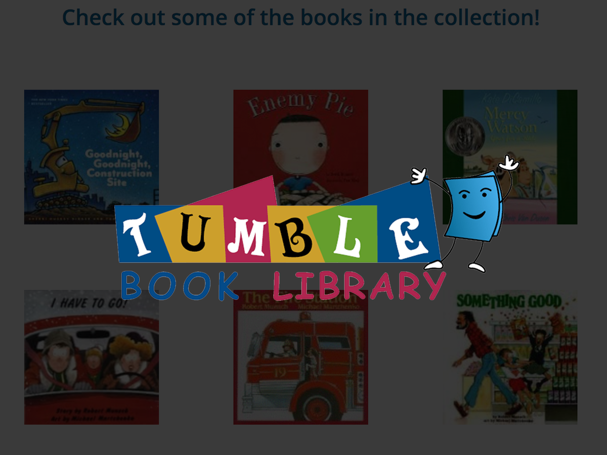 Tumble Book Library Logo and website
